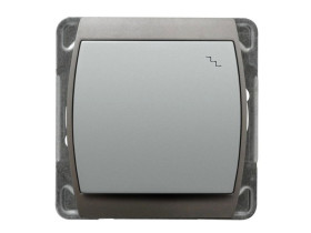 GAZELA Wyłącznik schodowy srebro/tytan ŁP-3J/m/18/23 OSPEL