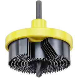 kwb 599000 Hole Saw 7-piece set: aluminium plate steel collars