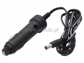Adapter zapalniczki sam. na kablu 1,5m; 2,1x5,5 mm