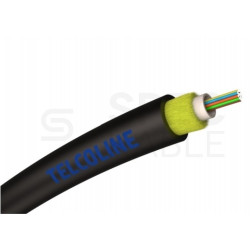 Kabel światłowodowy microADSS 4 włókna SM 9/125 G.657.A2 do instalacji napowietrznych Heavy Duty czarny TELCOLINE