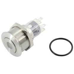 TruComponents 782125 Pushbutton ,Panel Mount,Off/(On),DPDT,Solder,IP67