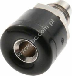 RC-187 SW Gniazdko mini izolowane 2,6mm, mont.M5, lutowane, czarne, RC187SW, WYPRZEDAŻ