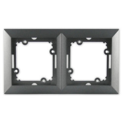 OPAL Ramka podwójna grafitowa Ra-2 Op GR