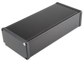 Obudowa Aluminium szerokość zew. 103 mm długość zew. 220 mm wys. zew. 53 mm Hammond IP54 Czarny