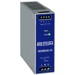 RECOM REDIIN240-24 Power Supply 24V 10A 240W 1 Output Rail Mounted
