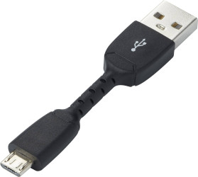 Renkforce Kabel USB USB 2.0 Złącze męskie USB-A, Złącze męskie USB Micro-B 0.05 m czarny RF-4260171