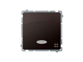 SIMON BASIC Wyłącznik krzyżowy z podświetleniem LED (moduł) szybkozłącza czekoladowy BMW7L.01/47 KONTAKT SIMON