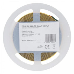 Taśma 320x LED COB 2835 W/mb biała zimna IP20 12V op=5m