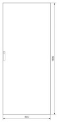 Drzwi Hager (S x W) 845 mm x 1896 mm stal 1 szt.
