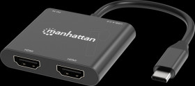 154321 Adapter, USB Type-C > 2x HDMI, 4k 60 Hz, USB A