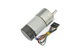12V Metal DC Geared Motor with Encoder (43.8:1, 251RPM, 18Kg.cm)