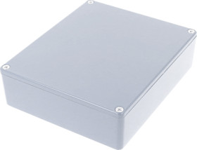 Aluminum die cast enclosure, (L x W x H) 145 x 121 x 39 mm, gray (RAL 7046), IP54, 1590XXLG