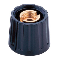 Mentor 332.4 Plastic Turning Knob - Collet Fixing - &#xD8; 20mm - Black