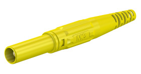 Adapter z wtykiem bananowym Męski Śruba typ Wtyk bananowy Żółty 32A Staubli rozmiar 4 mm