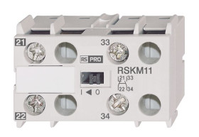 Blok styków pomocniczych RS PRO 1 NO + 1 NC Snap-on