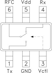 10 Watt T/R Switch SMT, 824 - 894 MHz