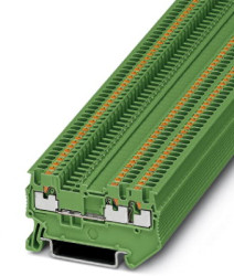 Through terminal block, push-in connection, 0.14-1.5 mm², 3 pole, 17.5 A, 6 kV, green, 3208160