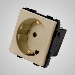 TouchMe Gniazdo z/u schuko modułowe, złote TM624G