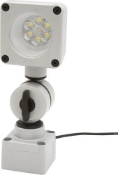 Głowica łącząca LED, 80x80mm, Światło białe, 9W, 5000K, Kabel 3-PIN 3m, IP67, Aluminium+Szkło , EB800105