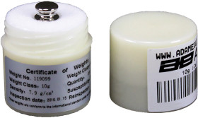 Obciążnik kontrolny 10 g do wag, Masa kalibracyjna F1 (10 g), do uzytku z: Kalibracja dokładności sald