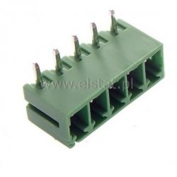 Listwa montaż. kątowa 5-zacisk. męska r = 3,81