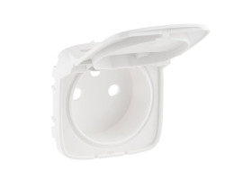 VALENA ALLURE Plakietka biała gniazda pojedynczego z klapką 754865 LEGRAND