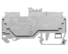 Złączka rozłączalno-pomiarowa 2-przewodowa 2,5mm2 z nożem rozłączającym szara 280-868 /100szt./