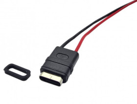 GNIAZDO USB-C Z 2 PRZEWODAMI 8CM