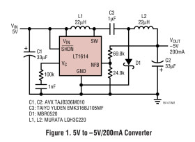Inverting 600kHz Switching Regulator