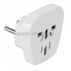 Adapter AC wtyk PL- gn. uniwersalne, J39, białe