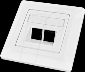 WKS OUTLET 2 Flush mount junction box for 2x Keystone module, RAL9010