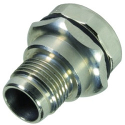 Flange socket, plug, front mounting, PushPull for circular connector M12, 21033011003