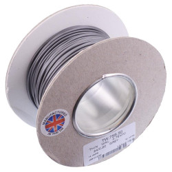 Grey 0.75mm² Thin Wall Cable 24/0.2mm 50M