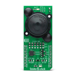 Narzędzie rozwojowe z kategorii „czujniki&#148;, ADG3308, ADP160, ADPD188BI, LTC3459, LTC3531, Płytka Click mikroBus, Smoke