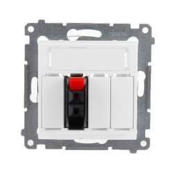 Gniazdo głośnikowe pojedyncze białe DGL31.01/11 Kontakt Simon54