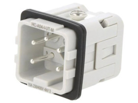 HC-A04-I-UT-M Złącze HDC, wkładka stykowa, męskie, il.pinów: 5, 10A, 500V, HEAVYCON