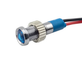 KONTROLKA LED 8MM 12V METAL NIEB WYPUK