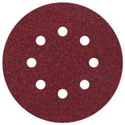 Wolfcraft 2070100 Router Sandpaper 80 Grit &#xD8;125mm Hook-and-Loop 25pcs