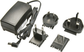 Adapter AC/DC Uwy 18V dc Iwy 1.67A 2,1 x 5,5 x 9,5 mm z plusem w środku, wersja kątowa 30W, typ wtyczki: Wtyk