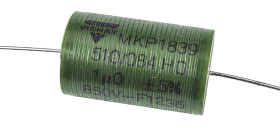 Kondensator foliowy 1μF 800V dc Vishay Polipropylenowe THT ±5