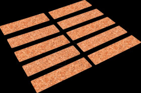 KORK-100X25X3 Universal soft jaws, self-adhesive, cork, 100 mm, 10 pcs.