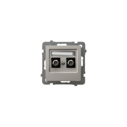 Gniazdo antenowe 2xF GPA-2GF/m/82 kaszmir AS Ospel