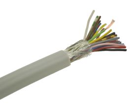 Przewód; do transmisji danych; Technotronik; LIYCY; 20x0,25mm2; linka; Cu; szary; PVC; okrągły; ekranowany; 300V; zwój 100m; Tec