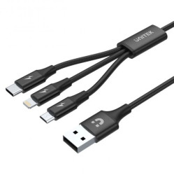 UNITEK PRZEWÓD USB 3IN1CHARGING (C,LIGHTNING,MUSB)