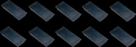 HM2350 10 Magnets, 23x50 mm, black, 10 pieces