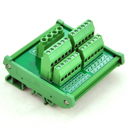 CZH-LABS DIN Rail Mount 12 Position Power Distribution Module.