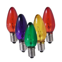Żarówka E10 15V 5W Choinkowa mix kolor do świeczników
