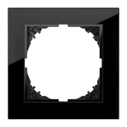 Vestra Ramka pojedyncza szkło IP20 czarny 3871-61