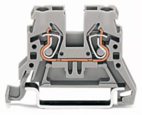 2-wire feed-through terminal, spring-clamp connection, 0.08-2.5 mm², 1 pole, 24 A, 6 kV, gray, 870-901