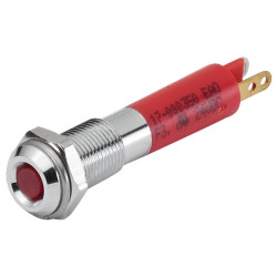 Lampka kontrolna do montażu panelowego 24, czerwona 6 LED Wtyczka EAO